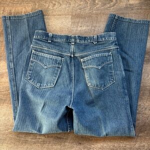 Vintage Levis Movin On Mens Blue Striped Jeans 34x32  (32x30) actual